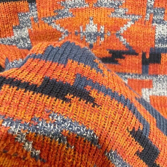 Men’s AE Aztec Southwestern Knit Hoodie | Boho Seriously Soft Pullover Sweater S - Picture 4 of 11